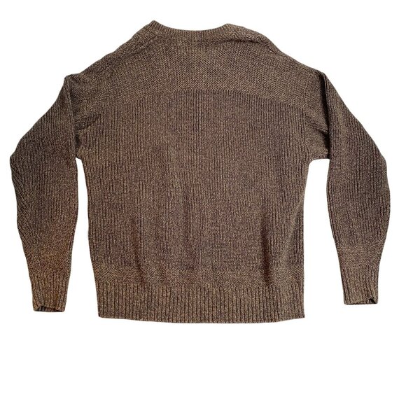 RedHead Mens Henley Sweater XL Brown Ribbed Knit Cotton Blend Commando - Picture 2 of 10